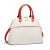 LT6905-MISS LULU CONTRASTING DETAIL BOWLING STYLE SHOULDER BAG-BEIGE