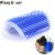 Corner Pet Brush Comb Play Cat Toy Plastic Scratch Bristles Arch Massager Self Grooming Cat Scratcher